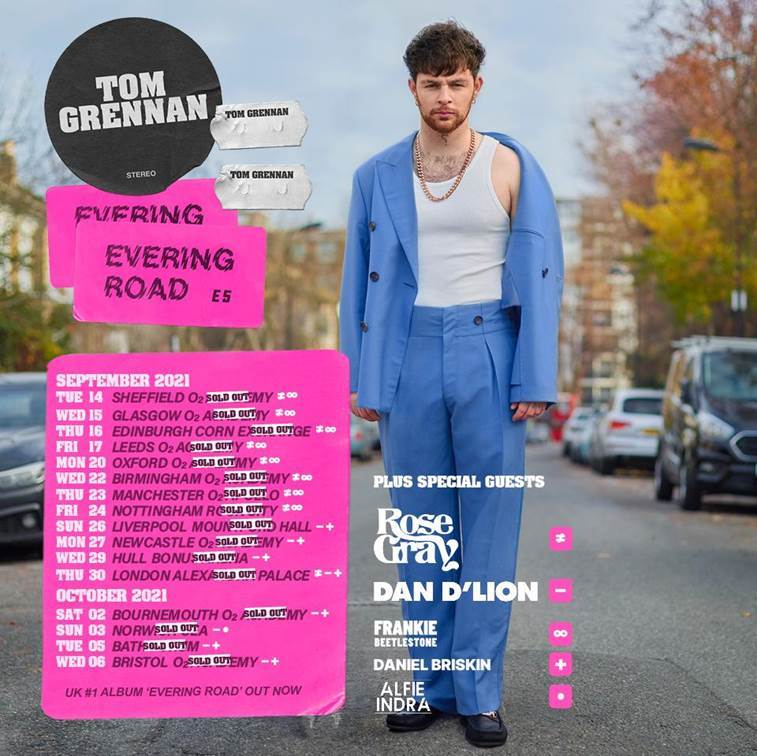 Tom Grennan tour dates 2021