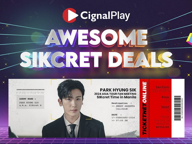 Cignal Play Introduces Exclusive Passes for Park Hyungsik's "SIKcret Time in Manila